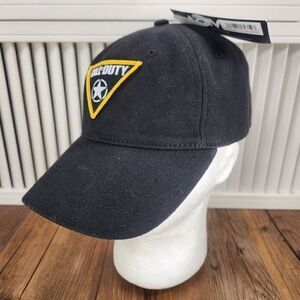 Activision Call of Duty Hat Cap Strap Back Black Gaming 2017 Teen Patch Logo War
